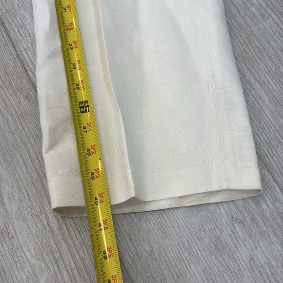 J. Crew Wide Leg Linen Cotton Blend Bone White size 33/30 - Picture 11 of 11